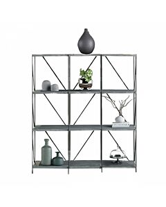 وحدة رفوف ديورا خشب ماليزي 4 ادوار  متعددة الإستخدام - رمادي   