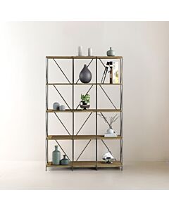 وحدة رفوف لوسان خشب ماليزي 5 ادوار  متعددة الإستخدام - خشبي 