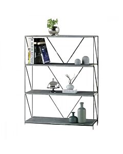 وحدة رفوف رايني خشب ماليزي 4 ادوار  متعددة الإستخدام - رمادي   