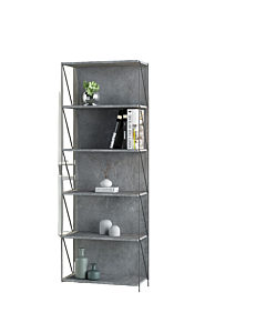 وحدة رفوف كيت خشب ماليزي 6 ادوار  متعددة الإستخدام - رمادي