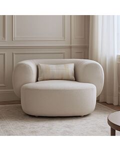 Ryan Single Sofa - Beige and Gold