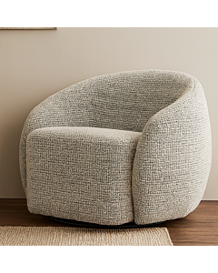 Raymond Swivel Chair - Grey and White