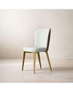 Julian Dining Chair - Cream and Brown
