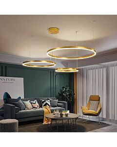Sila Modern Pendant Light 3 Circles - 75 Watts - Copper