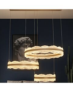 Three-Ring Gold Pendant Light