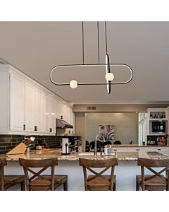 Modern Pendant Lighting With Remote Control - Black