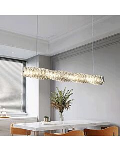 120cm 45W Neoclassical Silver Pendant Light