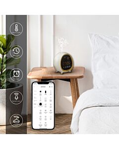 معطر ذكي مع ساعة هيوم - ابيض وبني