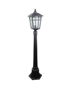 1M Black Outdoor Lighting Pole