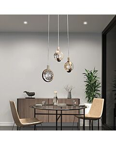 Elegant Prime Tri-Color 3-Light Dimmable Pendant Light - Gold