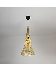 Hammer Pendant Light Single Straw Cone Diameter 25 Cm - E27