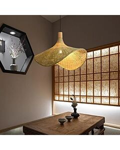 Hammer Pendant Light Unique Straw Design Diameter 40 Cm - E27