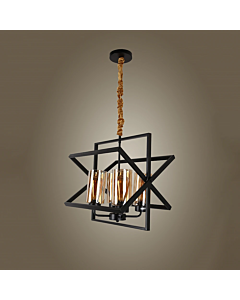 علاقي مودرن اسود رباعي E27