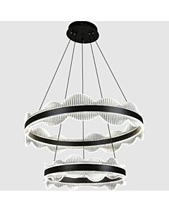 إضاءة معلقة مودرن ثنائي اسود لير مع 3 اضاءات همر