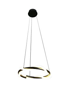 Black Pendant Light Yellow Light Color 36W Size 40 Cm