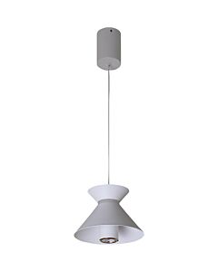 Single Pendant Light Yellow 7 Watts Baro - White