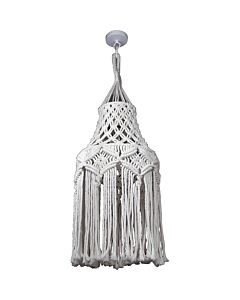 White Rope Pendant Light E27X1L