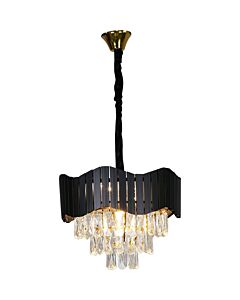 ثريا علاقي مودرن مع E14x5L - ذهبي واسود