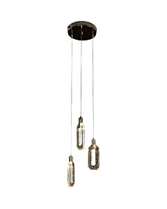 Modern Pendant Light with Three 5-watt Lights - Gold