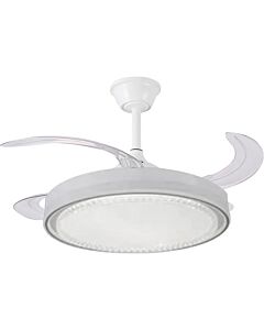 Pendant Light in the Shape of a Fan 3 Lights - 75 Watts Eliso - White