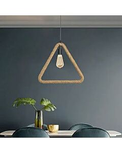 Simal Triangle Rope Pendant Light - Beige