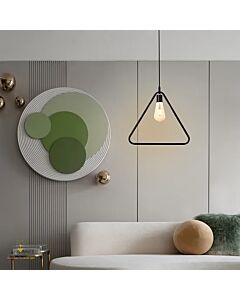 Irene Triangle Steel Pendant Light - Black