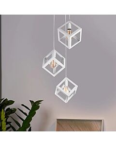 Triple Hanging Light E27 - White