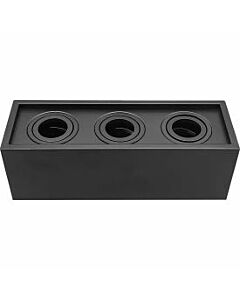 Yamur Rectangular Tri-Cylinder Pendant Light - Black