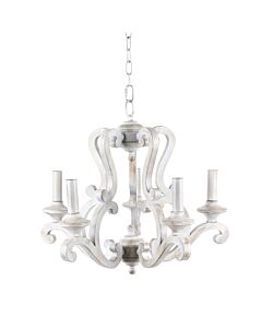 5-Light Wooden Design Chandelier