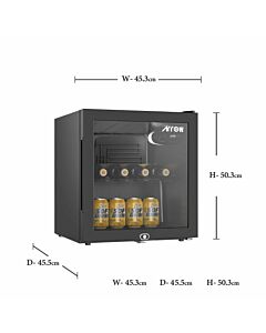 Arrow Cooling Refrigerator for Office and Home - Black