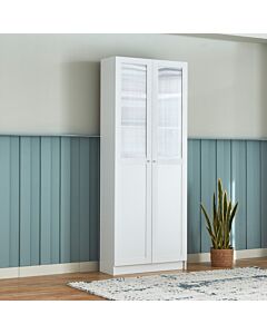 Frankfurt Multi-Purpose Storage Bookshelf - 6 Shelves With Acrylic Doors