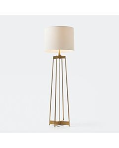 Avedon Floor Lamp - Gold and Off White