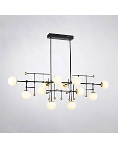 Kozil Pendant Chandelier - Black and White Globes