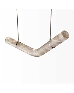 Curved Spanish Marble Pendant Light