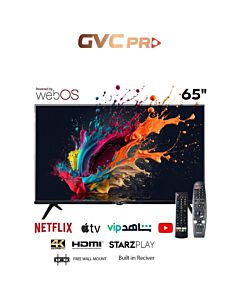 شاشة جي في سي برو 65 بوصة - 4K - نظام WebOs