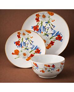 Camellia Dinnerware Set 12 Pieces - White