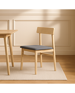 Aria Dining Table Chair - Grey and Beige