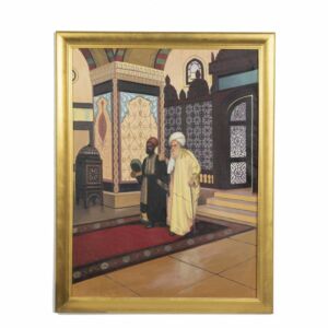 لوحة فنية كلاسيكية مينا - إطار ذهبي