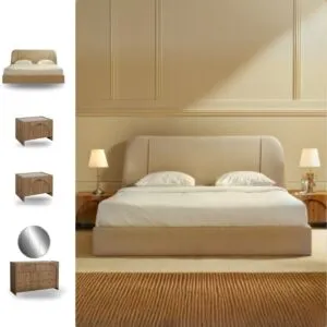 طقم غرفة نوم كينج 5 قطع -توسي- 180x200