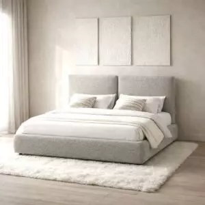 سرير كينغ اينولا 180x200 سم - رمادي