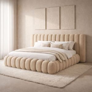 سرير كينغ بيفرلي 180x200 سم - بيج فاتح