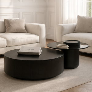 طاولة قهوة مودرن اليجانس - اسود