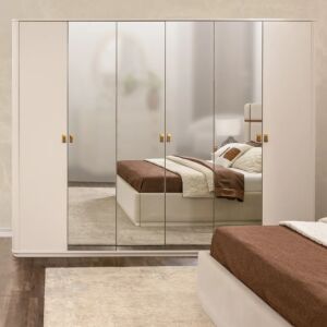 دولاب ملابس سافيولا - 6 أبواب - بيج