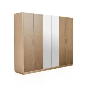 دولاب ملابس اليانا - 6 أبواب - بني