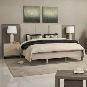 سرير رايلتو كينغ 193X203 سم - بيج ورمادي