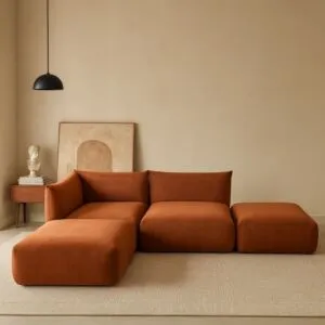 كنب زاوية مارسيليا - برتقالي