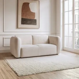 كنبة لازورد - 2 مقاعد - بيج