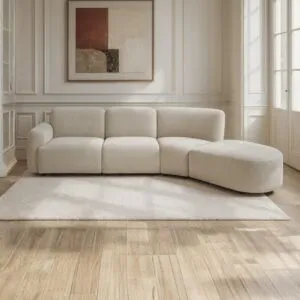 كنب زاوية فلارد - 4 قطع - بيج