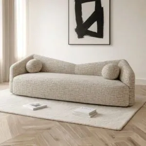 كنبة جالا - 3 مقاعد - بيج فاتح وبني