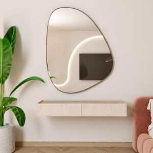 Dimmer dressing table with two drawers - beige